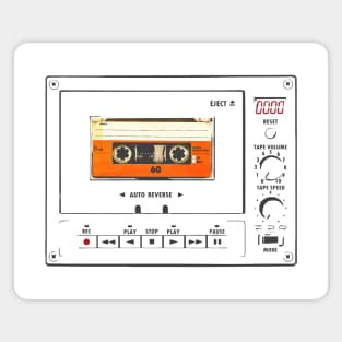 vintage Cassette Tape Player Magnet